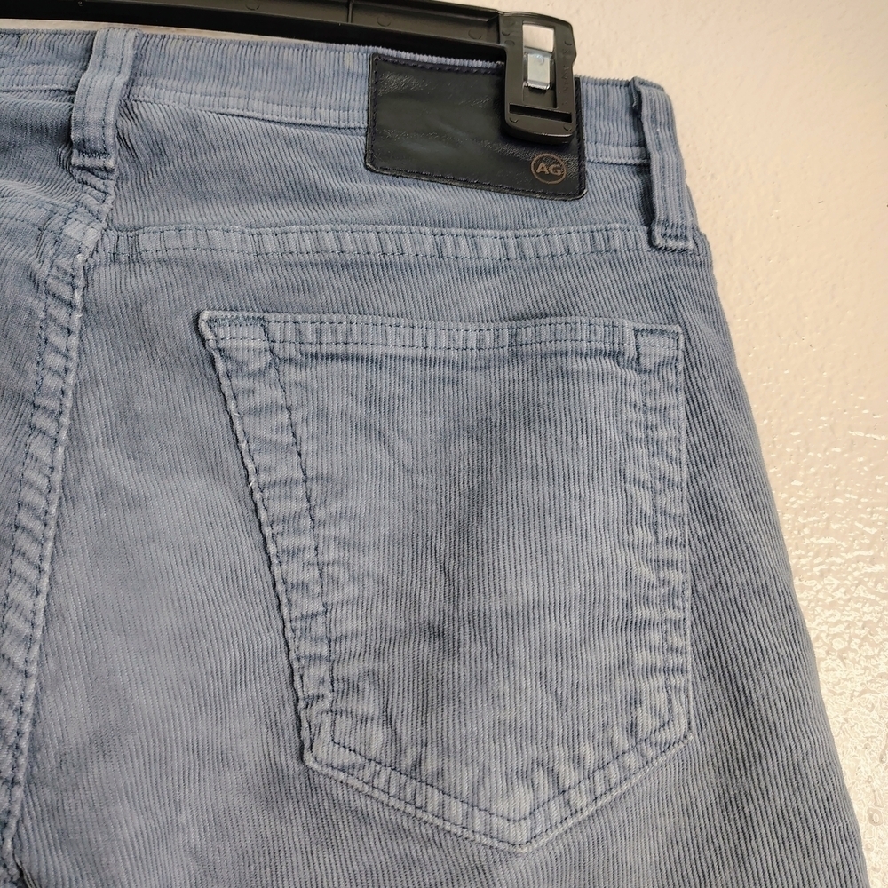 AG Adriano Goldschmied Tellis Modern Slim Light Blue Corduroy Jeans Sz 30x34 - Picture 14 of 16